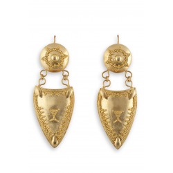 Filigree earrings in Gold 18K "SCUDO"